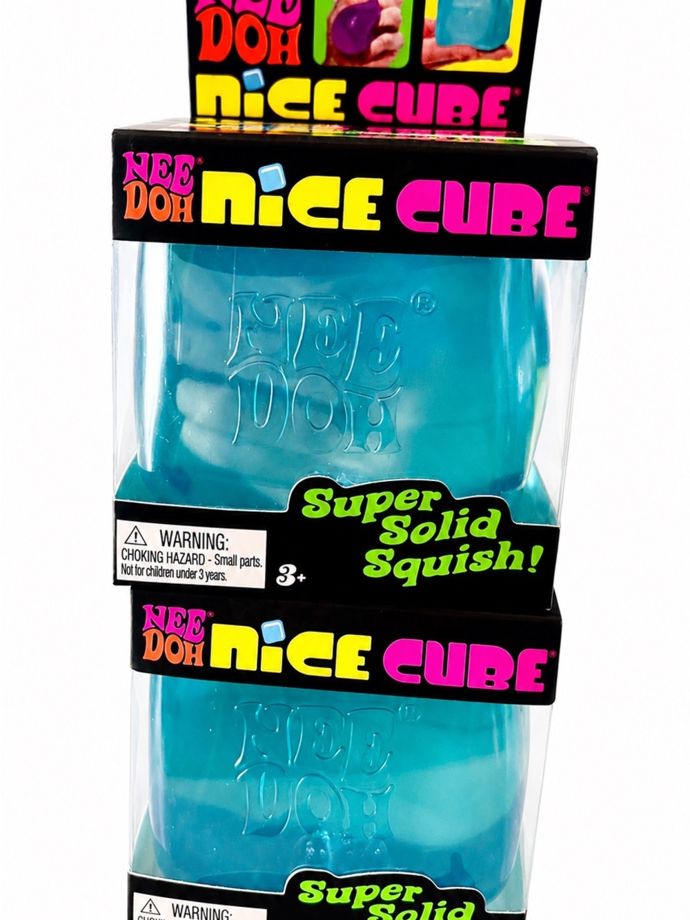 2pk Schylling Nee Doh Nice Cube Super Solid Squish - Blue